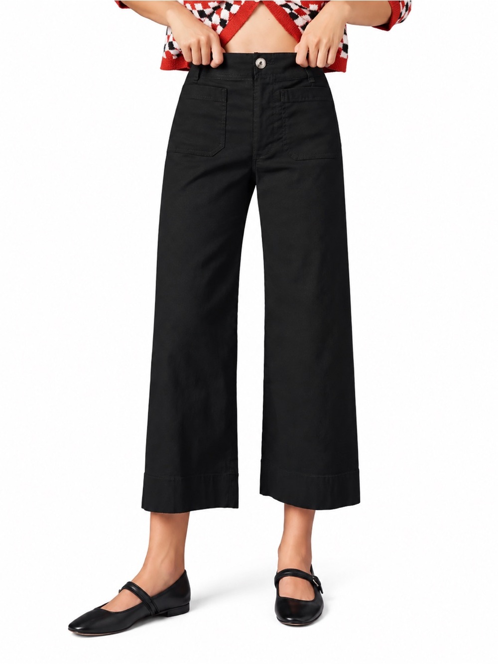 Anthropologie Maeve Linen Colette Pant Size 34 18 0974 Wide Leg Black